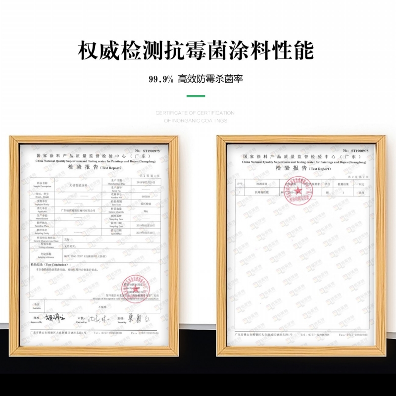 中国抗霉菌涂料性能认证（1 级）