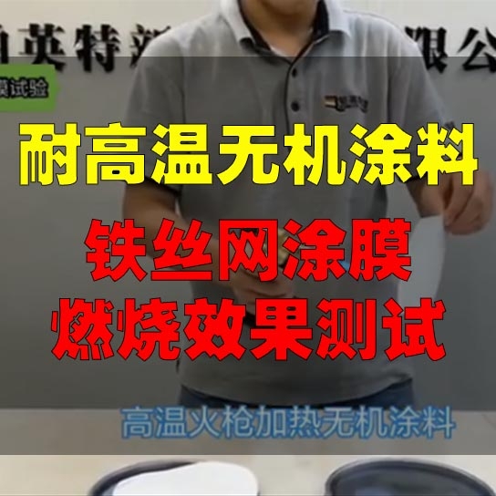 广东耐高温无机涂料涂膜燃烧测试视频